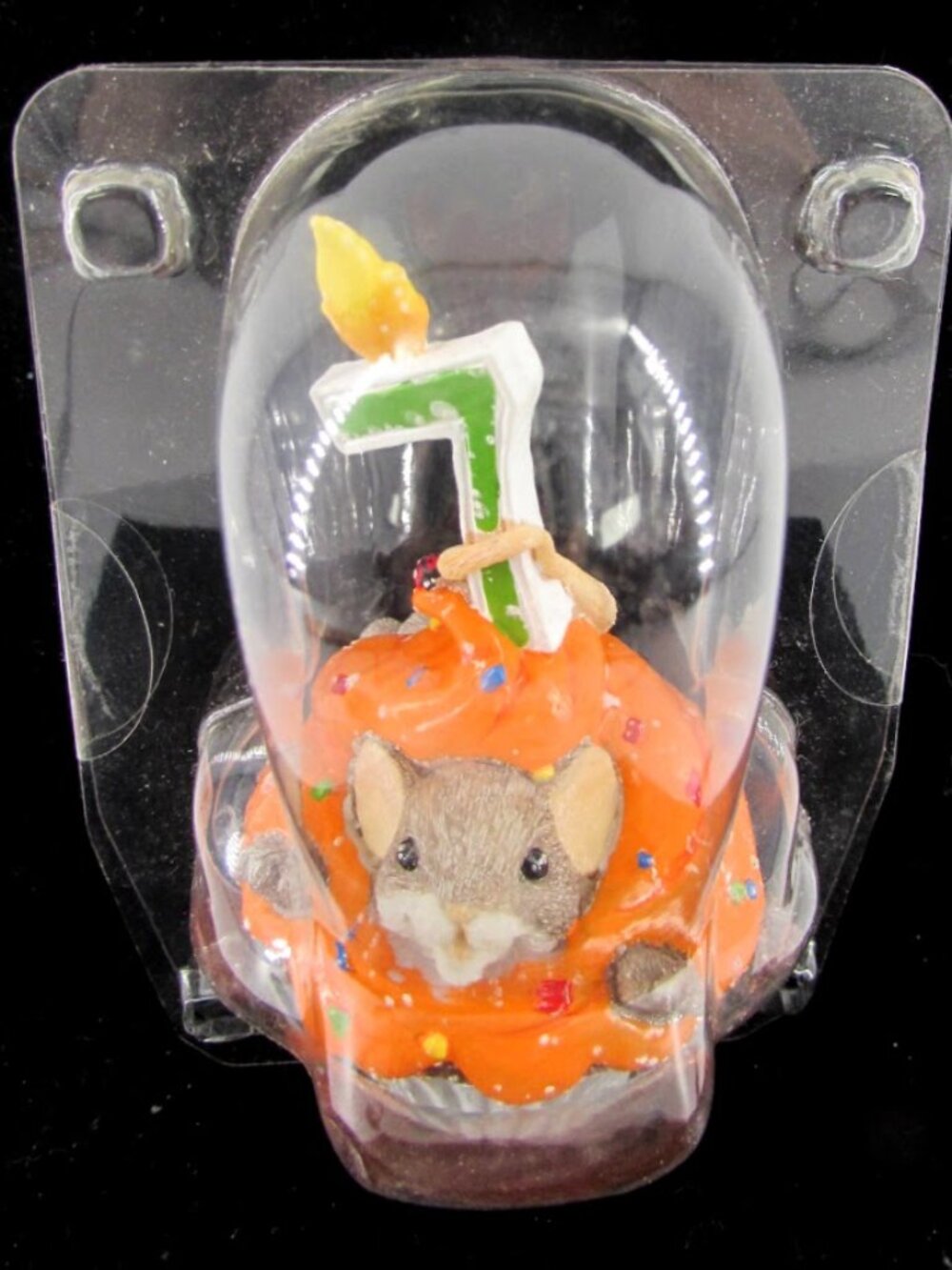 Charming Tails Happy Birthday Mouse Cupcake Enesco Age 7 Sealed Sweetest Figure